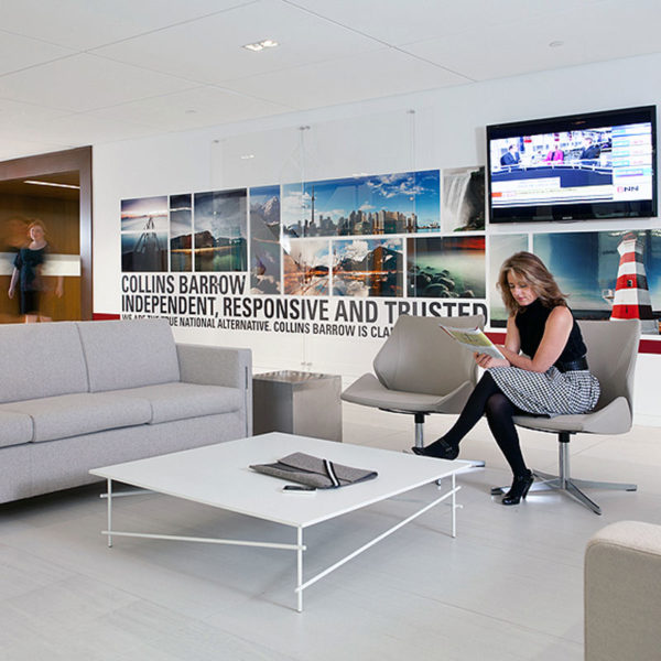 Branded walls - Vinyl wall wrap - Plexiglass mounts